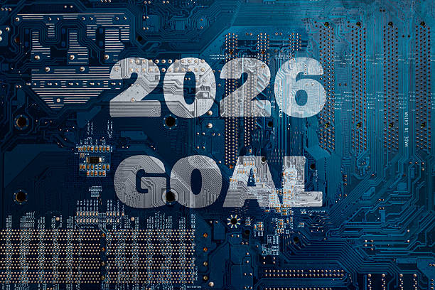 istock New year 2026 start or goal concept. Text 2026, written on the electronic computer circuit board hardware technology. Motherboard digital chip. Computer components background. 2248327366