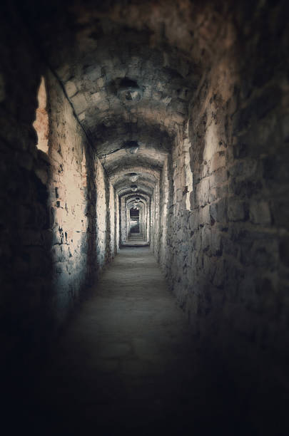istock Old abandoned tunnel in the underground wine cellar 2248334490