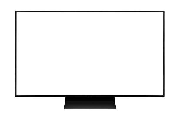 istock Modern premium smart TV with blank screen, isolated on white background. High quality studio shot. Concept for technology, business, finance, advertising, public relations and lifestyle themes. 2248334978