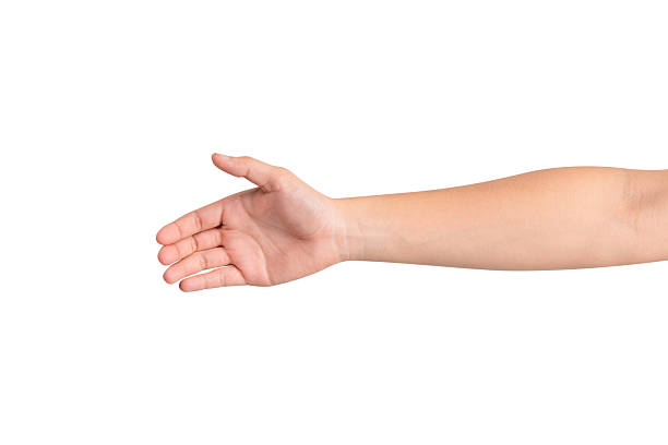 istock A beautiful hand gesture isolated on white background. 2248337503