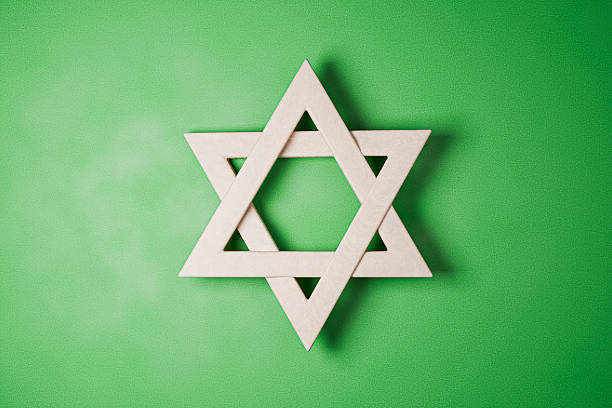 istock White Star of David on green background 2248337561