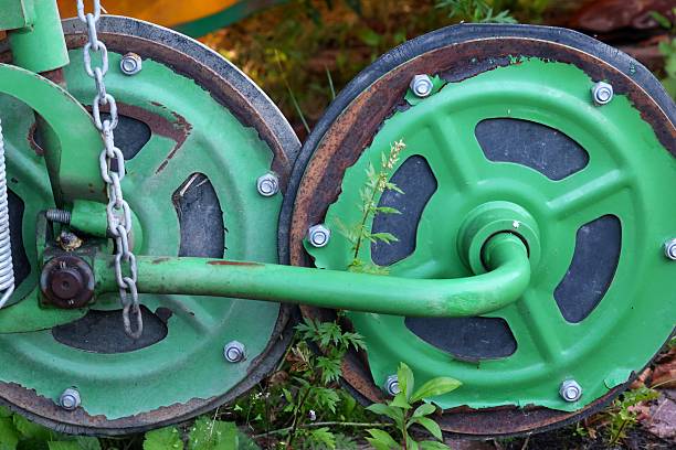3D Wheel with Recycling Symbol - Colored Background - 3D Rendering