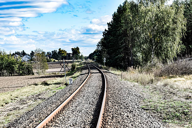 istock Railway track through rural landscape 2248340081
