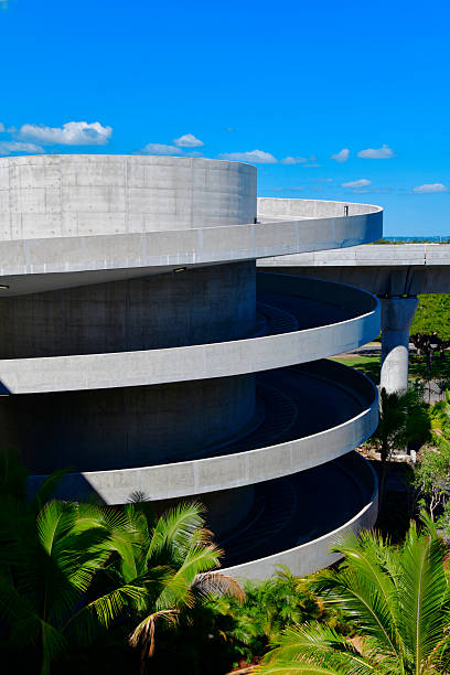 istock Spiral parking garage ramp - concrete structure 2248342912