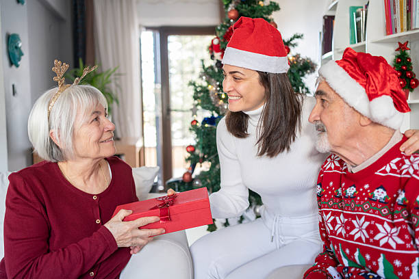 istock Small Family Celebrating Together On Christmas 2248347644