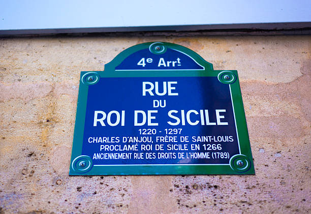 Paris, France: Old-Fashioned Street Sign \