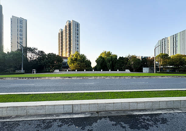 Residential buildings along the highway