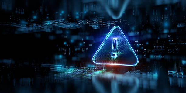 istock Cybersecurity Threat Detection Background. Digital Warning with Alert Symbol Warning of Hacker / Virus Spyware Activity 2248352514