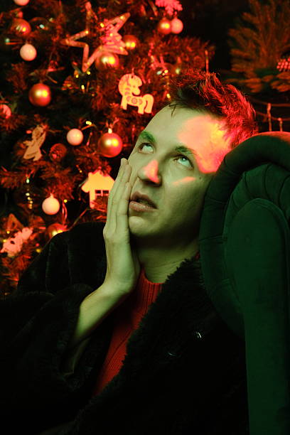 istock Relaxing evening featuring Christmas decor and nostalgic warmth 2248354615