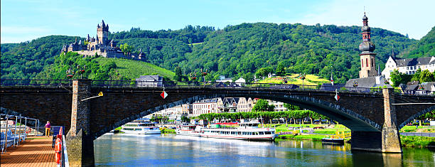 Cochem is a picturesque town located on the banks of the Moselle River in western Germany. It is famous for its stunning Reichsburg Castle, which overlooks the town from a hilltop.