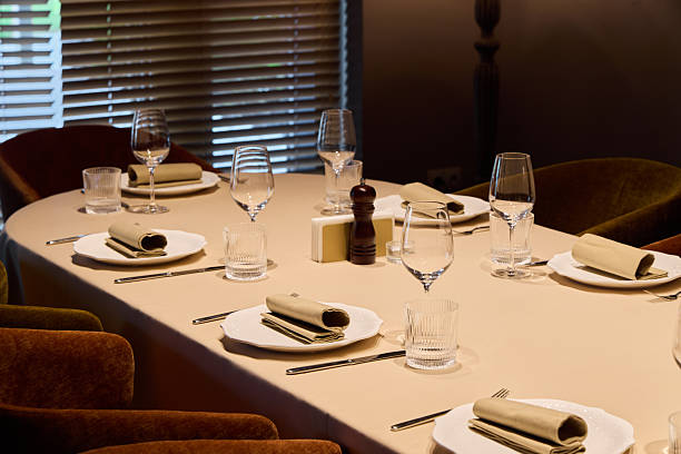 istock sophisticated table arrangement prepared, refined place setting prepared for culinary tasting 2248359316