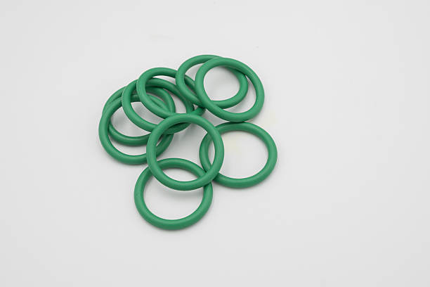 istock Green Rubber O-Rings on White Background 2248359887