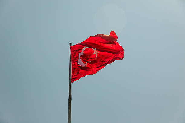 istock Turkish Flag Waving Against a Minimal Sky 2248364511