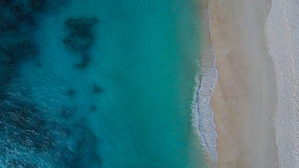istock The Meeting Point: Gentle Wave Line on White Sand Beach and Clear Ocean Water 2248365608