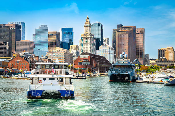 istock Boston, USA. Boston harbor and scenic waterfront view. 2248367161