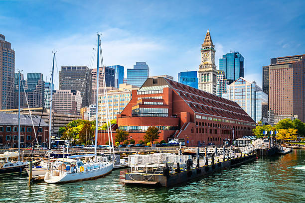 istock Boston, USA. Boston harbor and scenic waterfront view. 2248367172