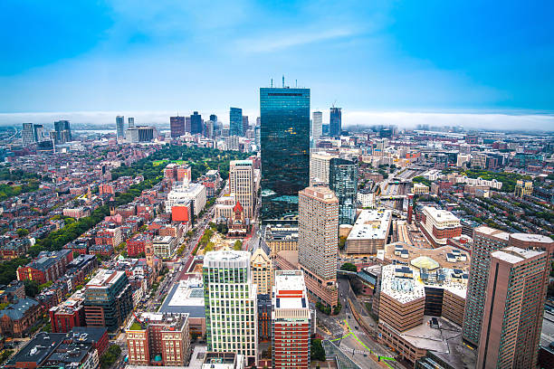 istock Boston, MA. Boston skyline panoramic view from above 2248367772