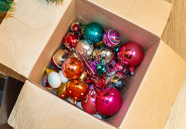 istock box with Christmas decorations, family traditions 2248368835