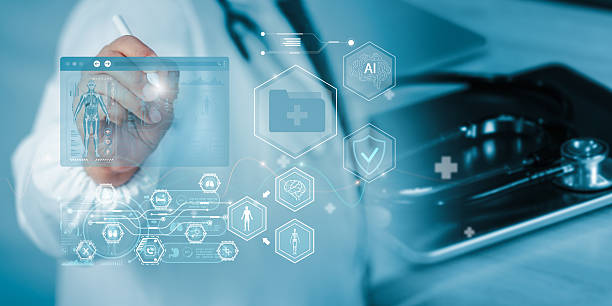 istock Doctor interacting with digital medical interface display AI diagnostics, patient records, anatomical data represents advanced healthcare technology, smart clinic analysis, modern hospital innovation. 2248371453