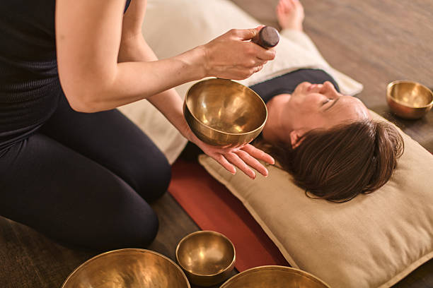 istock Sound healing with singing bowls during relaxation ritual 2248383164