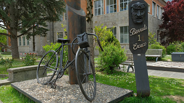 Monument to Luciano Berruti, also known as L'Eroico, in Gaiole in Chianti in the province of Siena, Tuscany, Italy.
