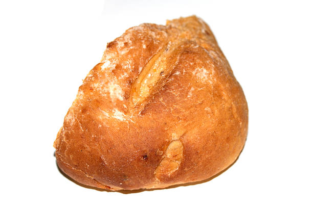 Close up of home made bread rolls baguette loaf fresh cooked