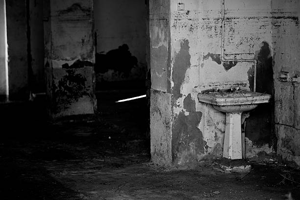 Old village house, uninhabited, crumbling with age.
