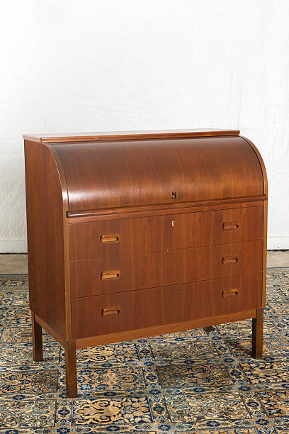 istock Details from a traditional walnut rolltop desk 2248393831