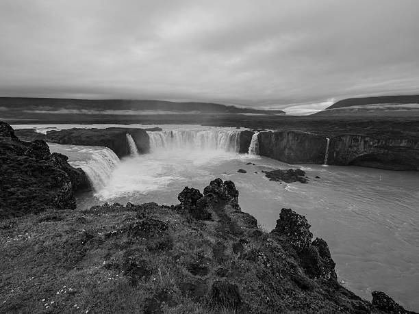 The waterfall Godafoss in Iceland