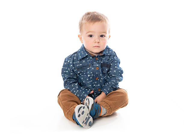 istock A Cute Little Boy Isolated on the White Background. 2248398161