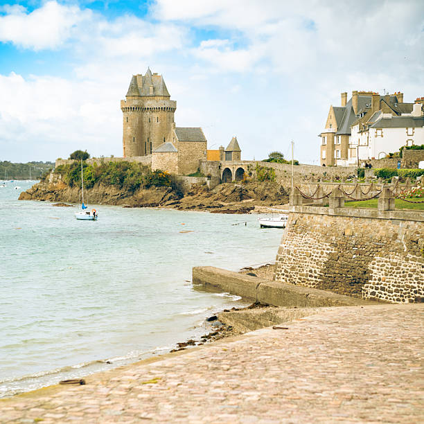 Saint-Servan-France, September 15, 2025: Tour Solidor at Saint-Servan beside St Malo in the Brittany Region of France.