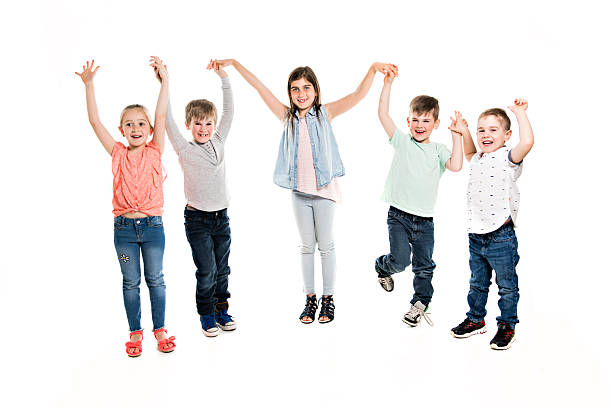 istock Group Of five Young Children In Studio 2248400574