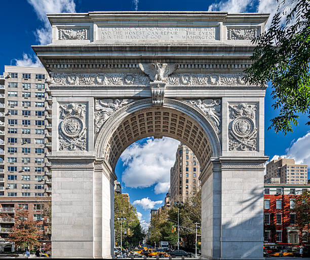 istock Fifth Avenue view through Washington Square Arch, Midtown 2248406488