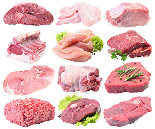 istock Meat collection isolated on white background 2248407415