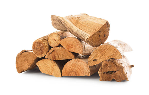 istock Pile of cut firewood isolated on white 2248410912