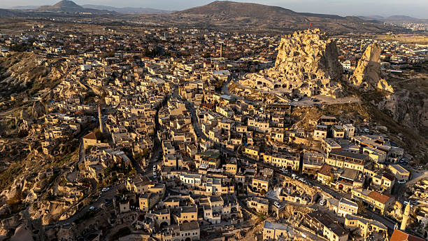 istock Drone View of Uchisar Castle in Cappadocia 2248413213