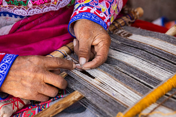 istock Peruvian woman weaving near Colca Canyon, Peru 2248415112