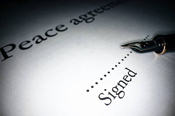 Close-up of contract