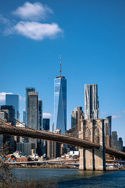 istock Manhattan Skyline With Brooklyn Bridge And One World Trade Center 2248424111