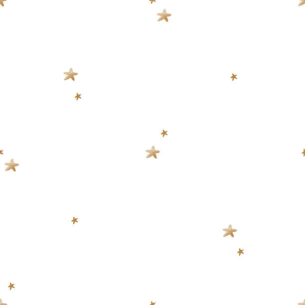 istock Vintage fly stars pattern in beige pastel. Hand-drawn watercolor illustrations. Seamless children's print isolated from background for children's textiles, wallpaper, packaging, clothing, nurseries 2248424228