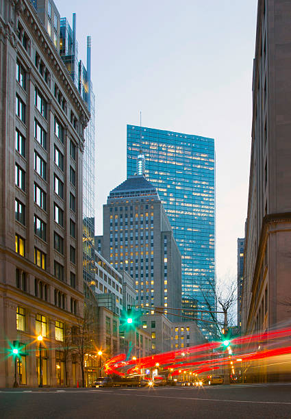 istock Massachusetts, Boston, downtown buildings at twilight 2248425219
