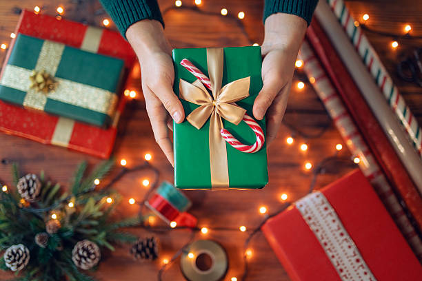istock Neatly wrapped and decorated Christmas presents. 2248427793