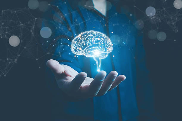 istock Brain inside the hands of the businessman. Human head and brain.Deep learning , Machine learning and artificial intelligence , AI Technology, thinking concept.The concept of the business idea. 2248445855