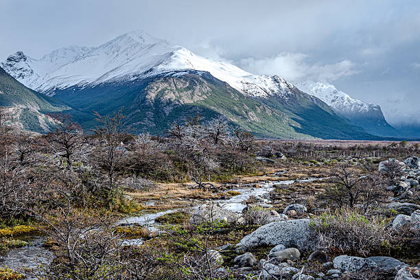 The Los Vueltas River Valley is near El Chalten and Mount Fitz Roy in Los Glaciares National Park