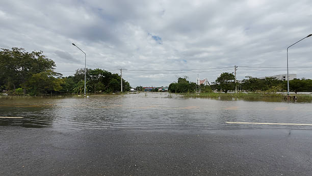 istock Flood, Climate Change, Road, Destruction, Water 2248456472