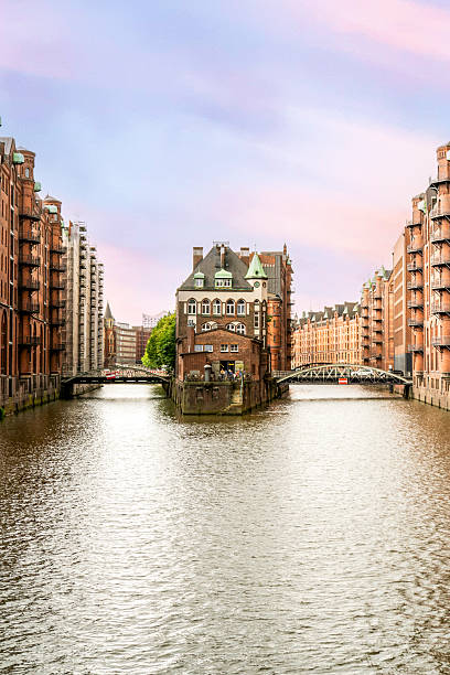 istock Historic Wasserschloss building surrounded by Hamburg canals. 2248459733