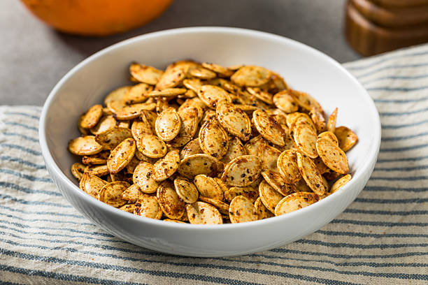 istock Roasted Homemade Spicy Pumpkin Seeds 2248466383