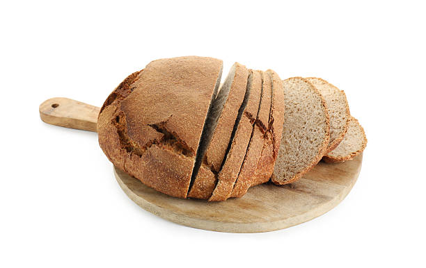 istock Freshly baked cut sourdough bread isolated on white 2248468851