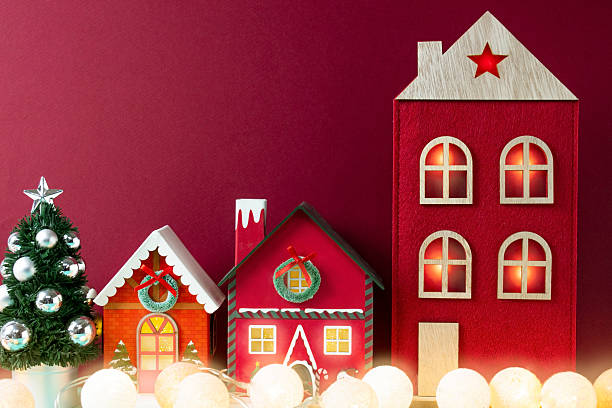 istock Christmas village night view with copy space 2248469187