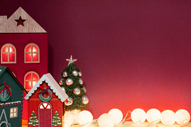 istock Christmas village night view with copy space 2248469230
